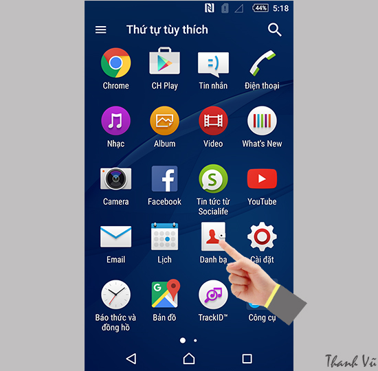 Chep danh ba tu sim vao may tren Sony Xperia M5 Single Sim 1